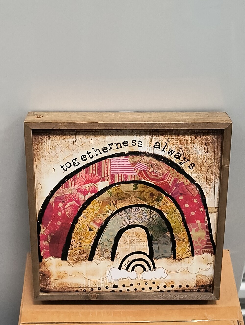 Demdaco Pink Yellow Green Rainbow Wall Art - Togetherness Always